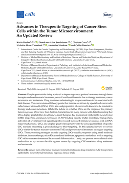 Advances in Therapeutic Targeting of Cancer Stem Cells Within the Tumor Microenvironment: an Updated Review