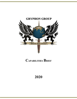 Capabilities Brief 2020