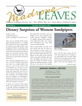 Dietary Surprises of Western Sandpipers by Irby J