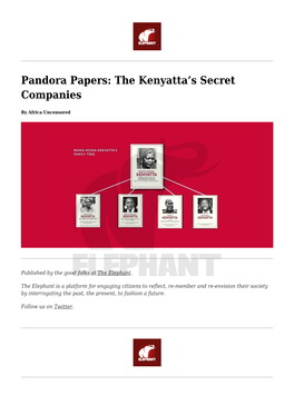 Decolonising Accidental Kenya Or How to Transition to a Gameb Society,The Anatomy of Kenya Inc: How the Colonial State Sustains