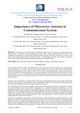 Importance of Microwave Antenna in Communication System