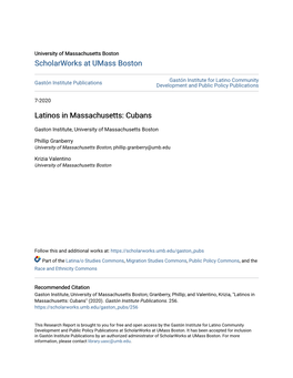 Latinos in Massachusetts: Cubans