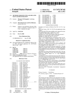 (12) United States Patent (10) Patent No.: US 7,972,787 B2 Deangelis (45) Date of Patent: Jul