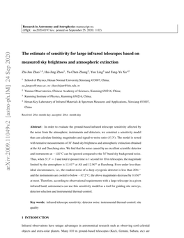 Arxiv:2009.11049V2 [Astro-Ph.IM] 24 Sep 2020