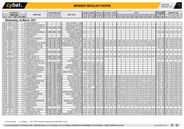 Midweek Regular Coupon 24/03/2021 09:37 1 / 6