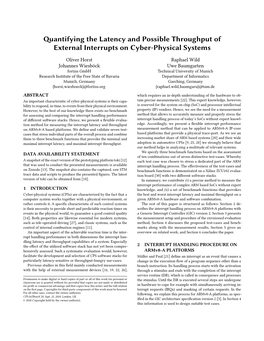 Quantifying the Latency and Possible Throughput of External Interrupts on Cyber-Physical Systems