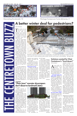 A Better Winter Deal for Pedestrians? Alayne Mcgregor