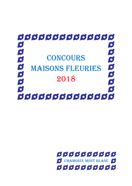 Concours Maisons Fleuries 2018