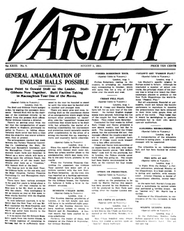 Variety (August 1911)