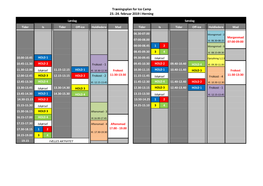 Træningsplan for Ice Camp 23.-24. Februar 2019 I Herning