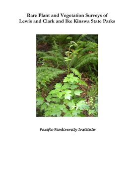 Ecological Condition of Lewis and Clark and Ike Kinswa State Parks