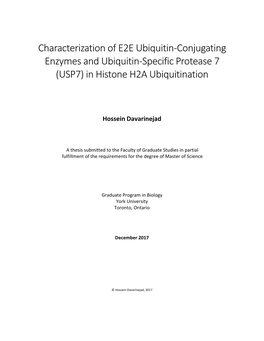 (USP7) in Histone H2A Ubiquitination