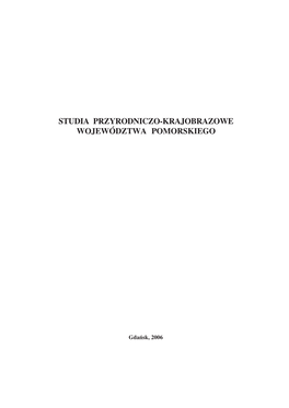 Studia Przyrodniczo-Krajobrazowe Województwa Pomorskiego