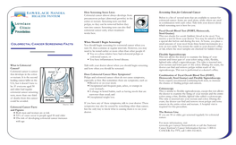 Colorectal Cancer Screening Facts