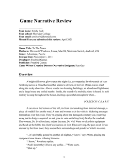 Emilybaik GDC Narrative Review 2021