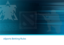 Esports Betting Rules Counter-Strike: Global Offensive