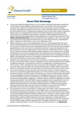 Home Field Advantage  It Has Proven Difficult for Global Banks to Run a Successful Retail Banking Business Outside Their Core Domestic Markets