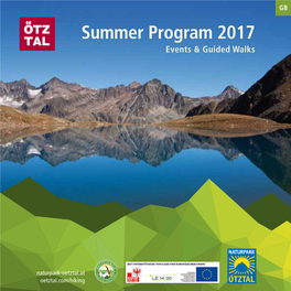 Summer Program 2017 Events & Guided Walks