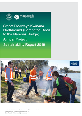 Smart Freeways Kwinana Northbound (Farrington Road to the Narrows Bridge) Annual Project Sustainability Report 2019