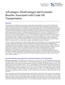 Advantages, Disadvantages and Economic Benefits Associated with Crude Oil Transportation