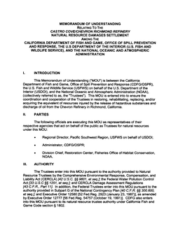 MEMORANDUM of UNDERSTANDING RELATING To