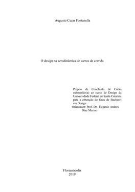 O Design Na Aerodinâmica De Carros De Corrida Augusto Fontanella.Pdf