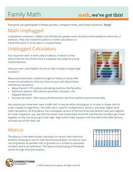 Math Unplugged(Opens in a New Tab)