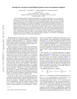 Arxiv:1912.06007V3 [Quant-Ph] 30 Nov 2020 Iσ Jσ Google of a Quantum Computation Outperforming a Classical Hi,Ji,Σ I Supercomputer Contained 430 Two-Qubit Gates [8]