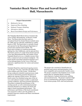 Nantasket Beach Master Plan and Seawall Repair Hull, Massachusetts