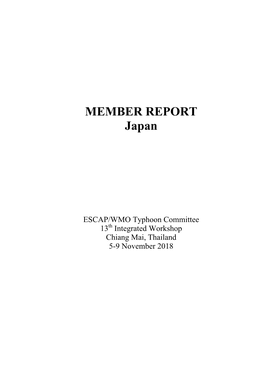 MEMBER REPORT Japan