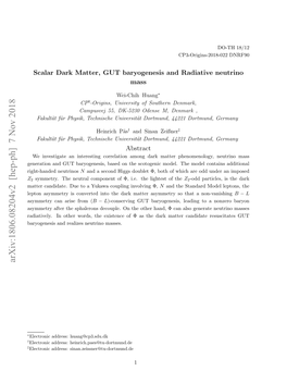 Arxiv:1806.08204V2 [Hep-Ph] 7 Nov 2018