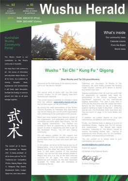 Wushu * Tai Chi * Kung Fu * Qigong and Education About Wushu, in All Its Forms