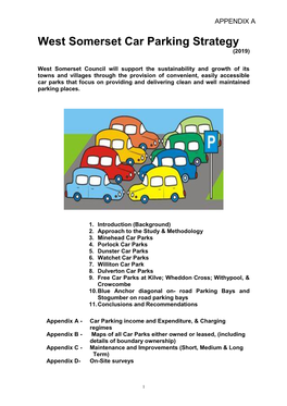 West Somerset Car Parking Strategy (2019)