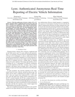 Lynx: Authenticated Anonymous Real-Time Reporting of Electric Vehicle Information