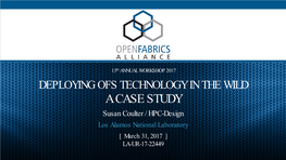 Deploying OFS Technology in the Wild: a Case Study