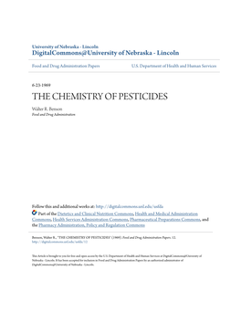 THE CHEMISTRY of PESTICIDES Walter R