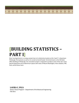 Building Statistics – Part I