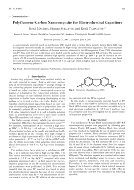 Polyfluorene/Carbon Nanocomposite for Electrochemical Capacitors