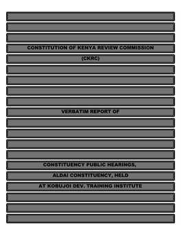 Constitution of Kenya Review Commission