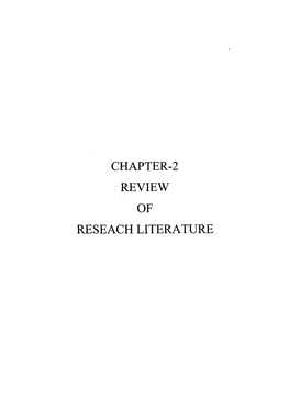 Chapter-2 Review of Reseach Literature Chapter-2