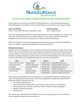 How to Get Your 2020 Salmon Fishery Designation