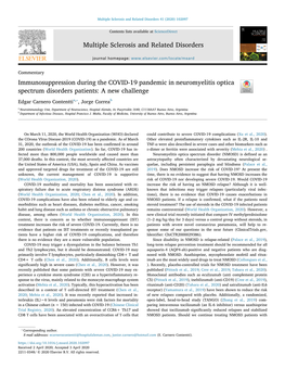 Immunosuppression During the COVID-19 Pandemic In