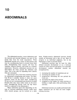 Abdominal Exercises Should the Internal and External Obliques—Are Part of the Usually Be Alternated with a Day of Rest