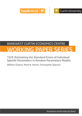 Working Paper Series