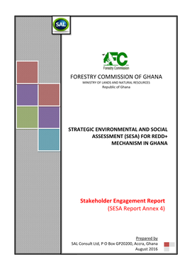 FORESTRY COMMISSION of GHANA Stakeholder Engagement