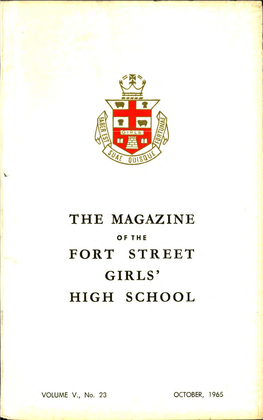 X: T7 the Magazine Fort Street Girls' High School