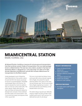 Miamicentral Station Miami, Florida, Usa