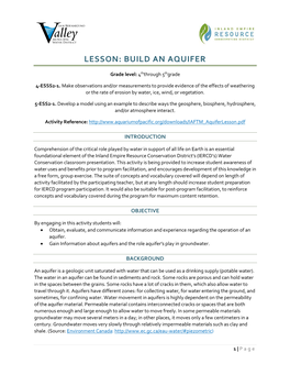 Lesson: Build an Aquifer