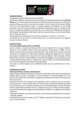 NORMAN BROWN Le Légendaire Guitariste Norman Brown Au PAPJAZZ Compositeur, Producer, Guitariste Et Chanteur De Jazz De La Côte