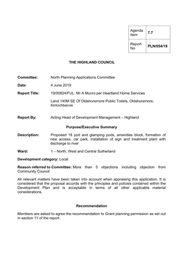Applicant: Mr a Munro (19/00824/FUL) (PLN/054/19)